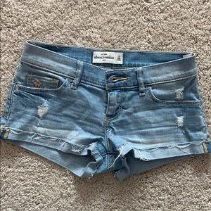 Abercrombie kids light denim shorts